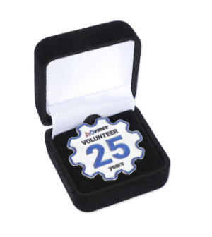 25 year of service pin in box